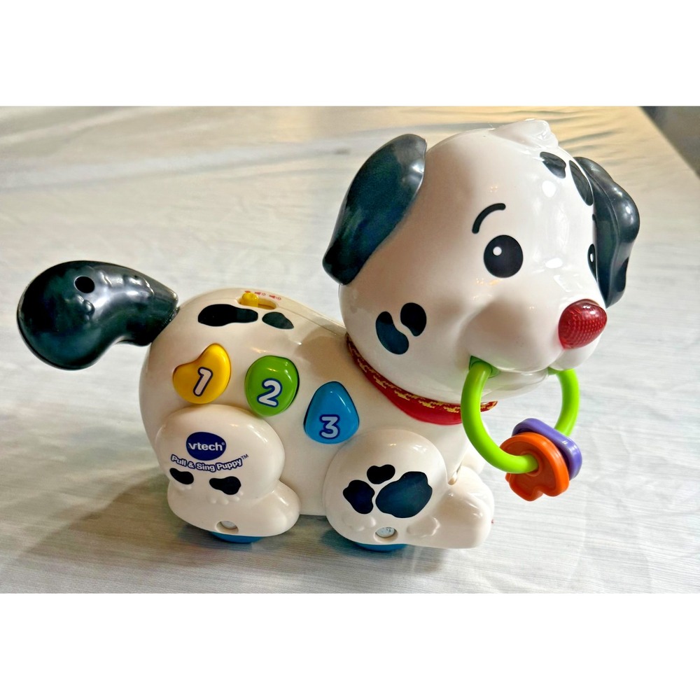 VTech Pull and Sing Puppy Toddlers Educational Play Game Works Lights Up Sings